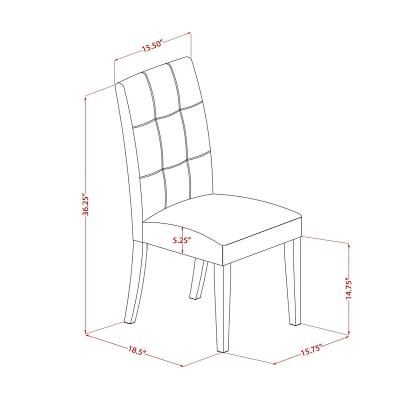 Sedie da pranzo in stile nordico, set da 2 (opzioni di colore e tessuto)