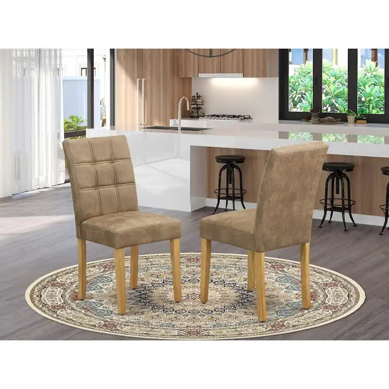 Sedie da pranzo in stile nordico, set da 2 (opzioni di colore e tessuto)