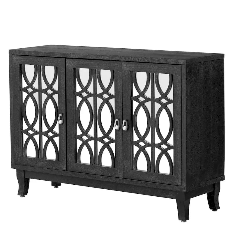 Credenza con mobile buffet a 3 ante a specchio