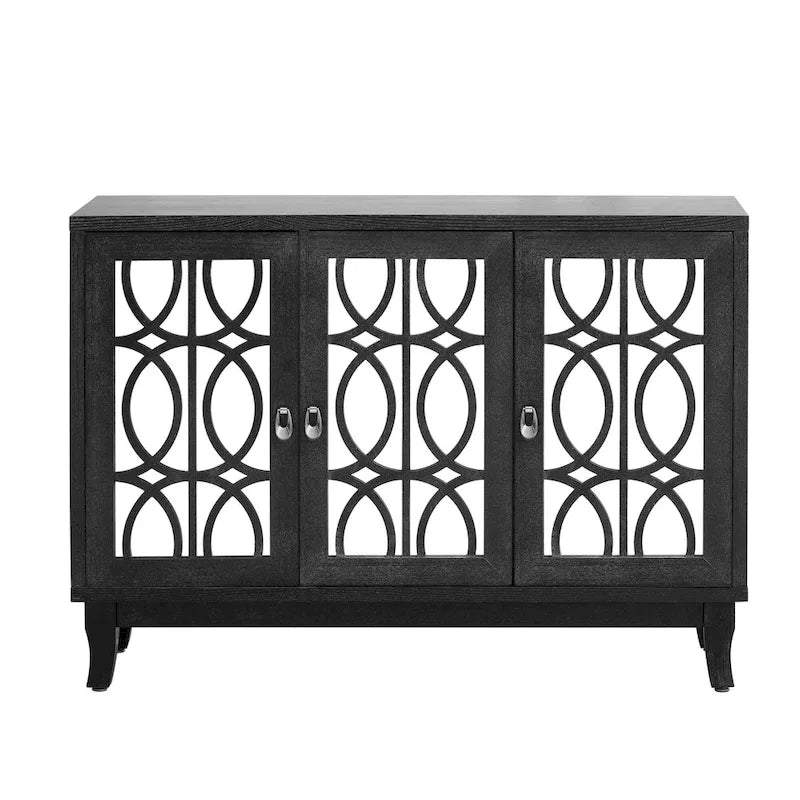 Credenza con mobile buffet a 3 ante a specchio