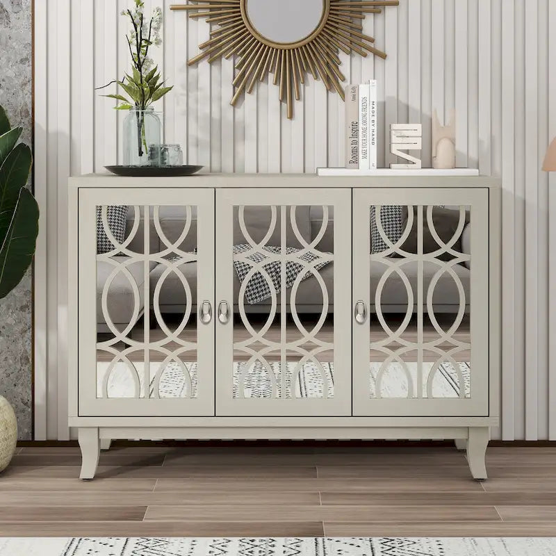Credenza con mobile buffet a 3 ante a specchio