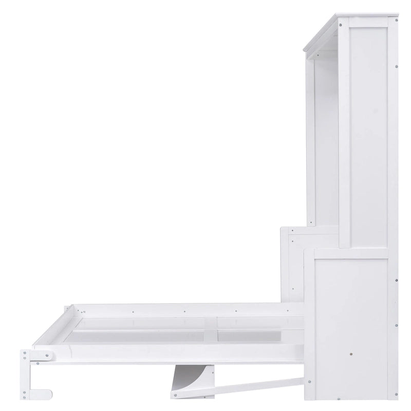 Letto a scomparsa in stile nordico minimalista con ripiano
