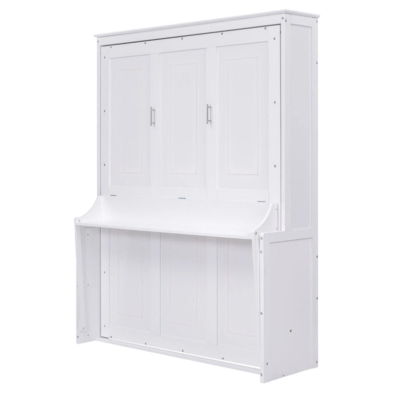 Letto a scomparsa in stile nordico minimalista con ripiano