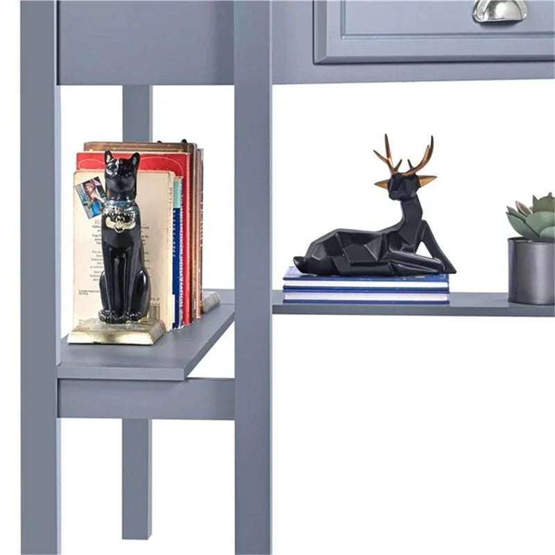 Scrivania ad angolo con cassetto contenitore