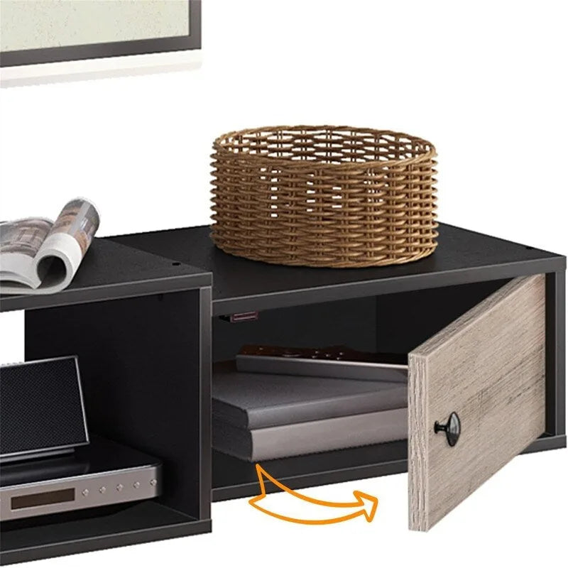 Mensola multimediale moderna da parete - 11.D x 55W x 7.9H