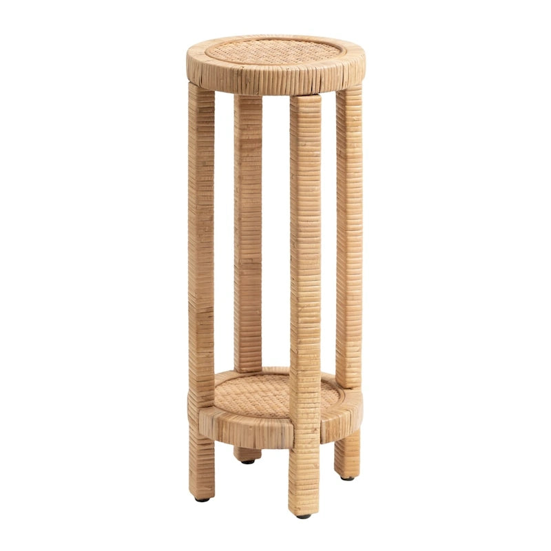 Nowoczesny rattanowy stolik na napoje - 9x9x22