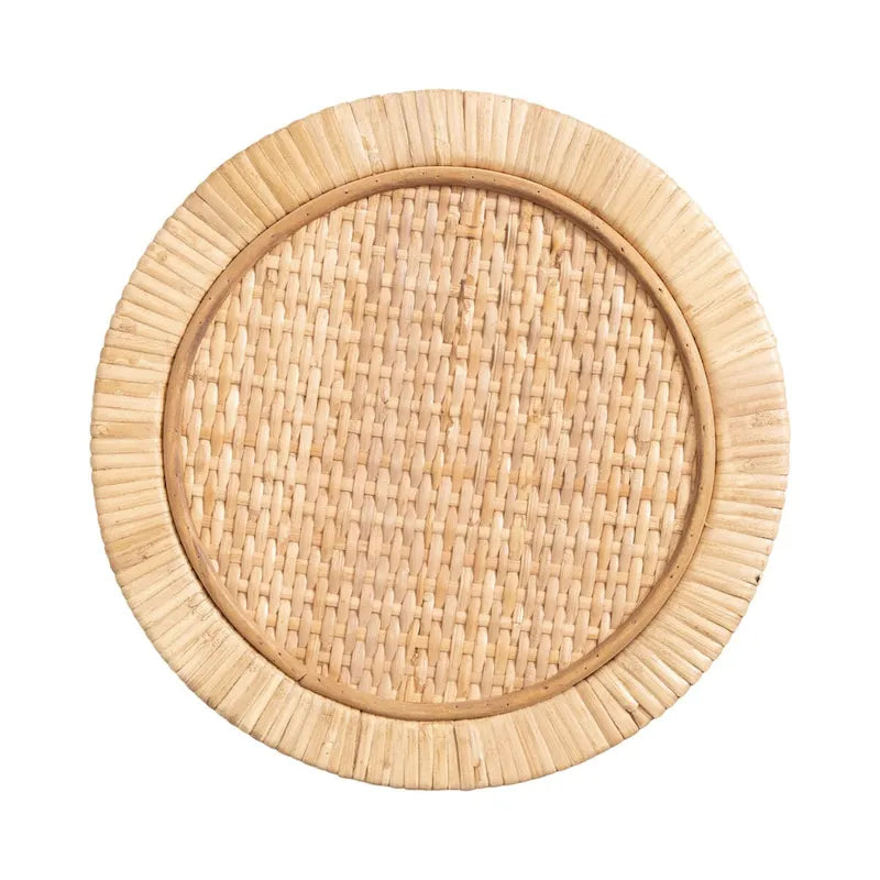 Tavolino da appoggio in rattan in stile moderno - 9x9x22