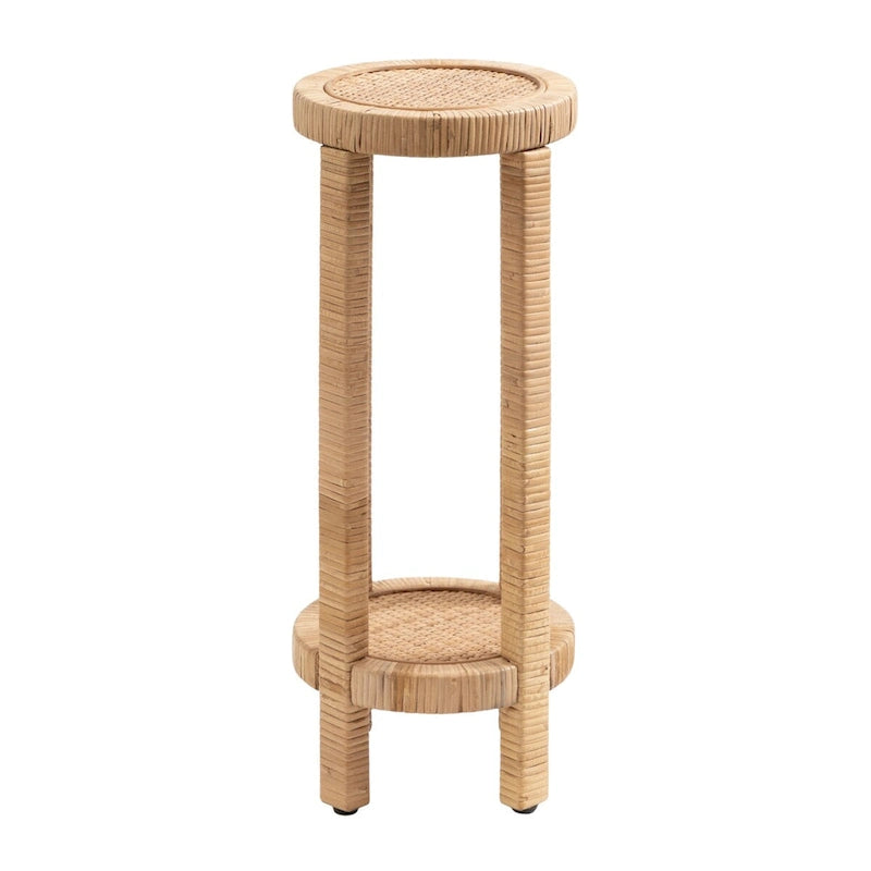 Tavolino da appoggio in rattan in stile moderno - 9x9x22