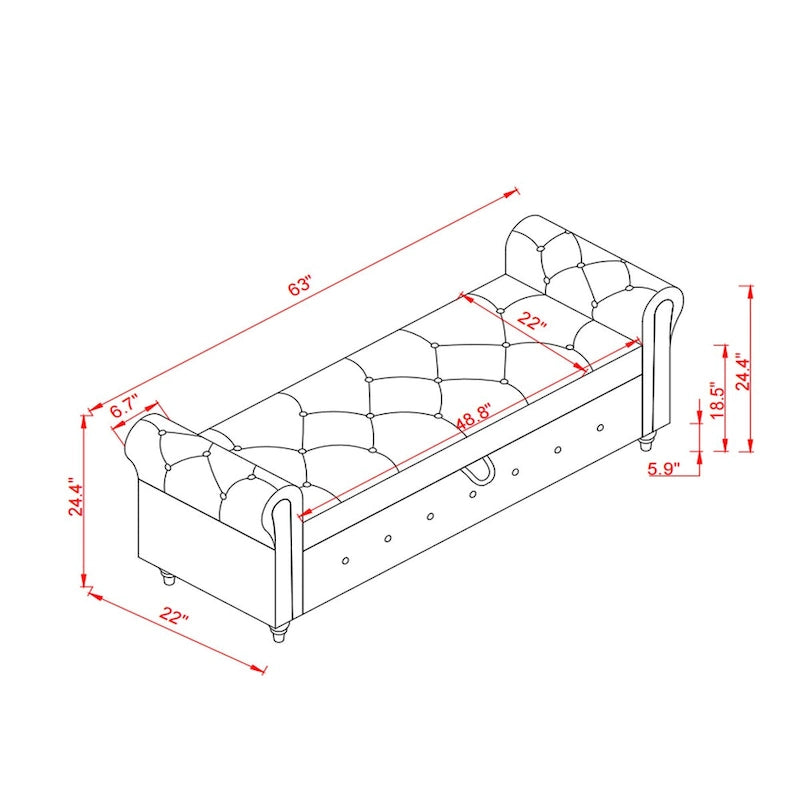 Pouf panca con contenitore