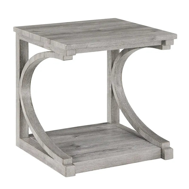 Tavolino da salotto unico in legno massello con ripiano contenitore
