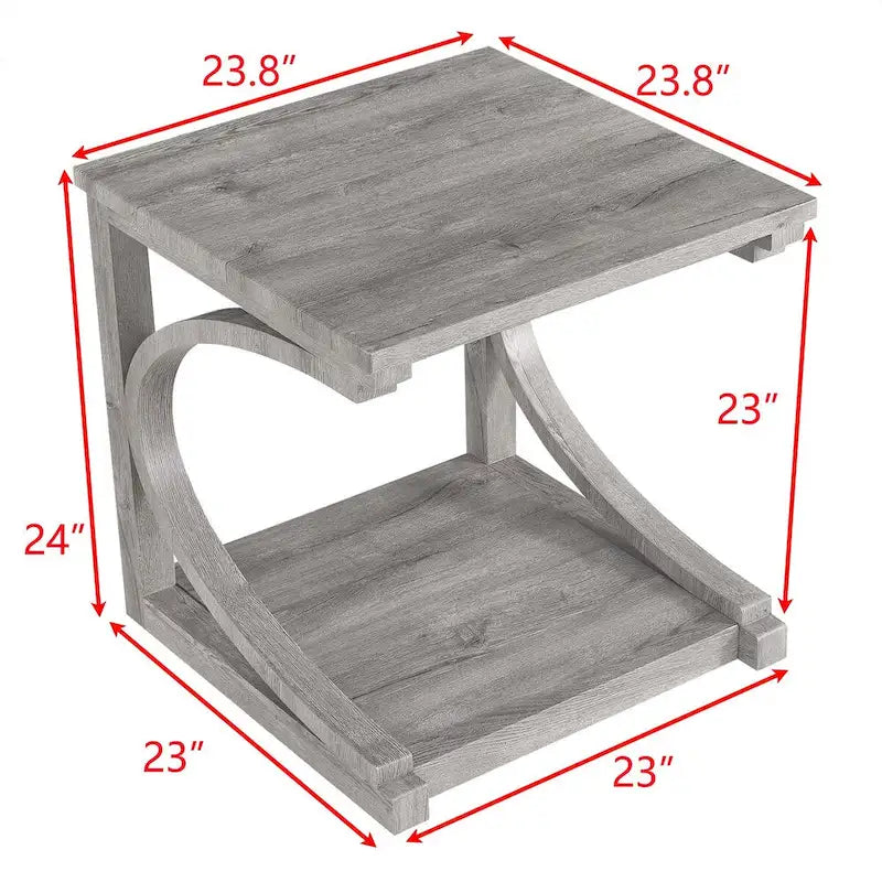 Tavolino da salotto unico in legno massello con ripiano contenitore